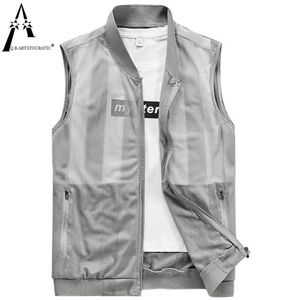 Gilet da uomo Summer Mesh Gilet ad asciugatura rapida Maschile Traspirante Multi-tasca Alpinismo Gilet da pesca Gilet da lavoro Giacca senza maniche Abbigliamento uomo 230731