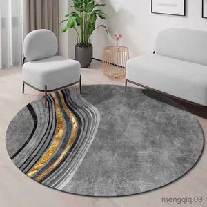 Carpets Minimalist Geometric Pattern Round Carpets Home Living Room Decoration Rugs for Bedrooms Floor Mats Doormat for Entrance Door R230801