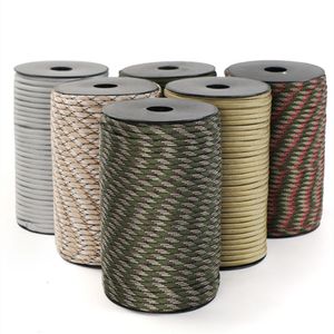 Gadget da esterno 650 Paracord militare 9 fili 4mm Cavo per paracadute tattico Tessitura fai-da-te Campeggio Sopravvivenza Attrezzatura EDC Corda per tenda 230801