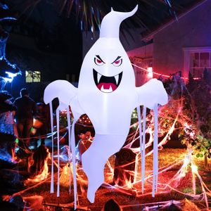5 Fuß hohe aufblasbare Halloween-Hängegeist-Hofdekoration mit LED-Licht