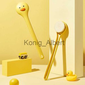 Andra badtoalettförsörjningar Body Bath Brush Löt Egg Yellow Duck Bath Long Handle Brush All-Round Cleansing Skin Ta bort Dirt Bath Tool X0731 X0809