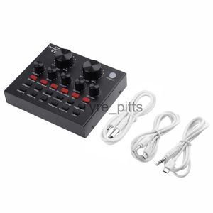 Mp3/4 Docks Cradles v8 USB 5.0 Аудио -звуковая карта USB Внешняя гарнитура Микрофон веб -трансляция Персональная живая звуковая карта для телефонного компьютера x0731