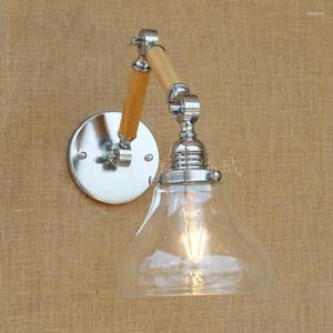 Lampy ścienne el szklane lampy lampa drewniana kawiarnia kumpel odczytu lekkie lustro Luminaire 110-240V Wandlamp