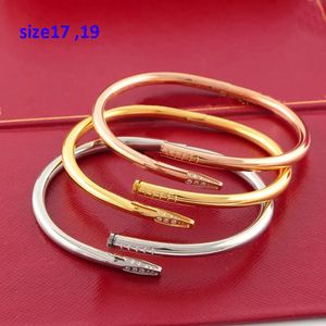 gold nail bracelet designer bracelet lovers jewelry classics hip hop rock punk casual stainless steel buckle charm cuff man silver bracelets designer for women