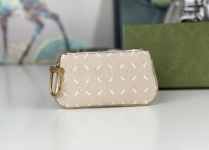 Kvinnors designer plånböcker lyxiga Ophidia Canvas Coin Purses High-kvalitet Fashion Stylist Card Holder G-722 Dubbel bokstäver Mark med originalboxdammväska