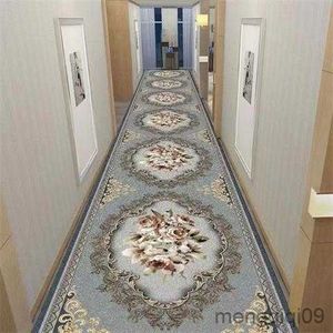 Mattor Luxury Style Long Corridor Carpets Decoration Home Entrance Porch Floor Mats Anpassningsbara Hotell Lobby Rug Stairs Mattor R230802