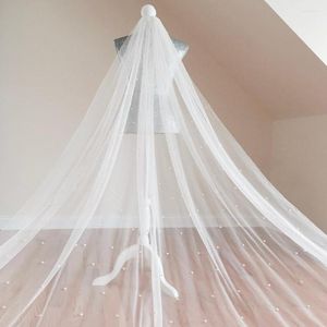 Bridal Veils Classic Piękna długa katedra biała/kości słoniowej One Warowarowa Tiul Pearl Wedding Bride Headpiece Akcesoria z grzebieniami