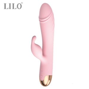 Wibratory obrotowe 360 ​​stopni Dildo 10 Tryb wibracji USB ładowna żywotność Wodoodporna skóra wibrator Lilo 230801