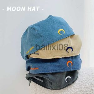 Skąpy brzegowe czapki wiosna bawełna bawełna ośmioboczna czapka europejska beret hat dziewczęta newsboy czapka dla mężczyzn Autumn Retro Hat Sombreros de Mujer J230802