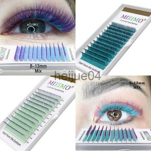 False Eyelashes 2021 New Color False Eyelashes Thickness (00701mm) Natural Extension Soft Makeup Factory Wholesale Light Blue Mix x0802