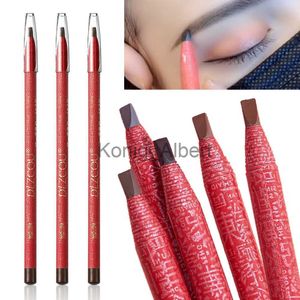 Ögonbrynsförstärkare 1st Eyebrow Pencil Waterproof Tattoo Långvarig kosmetik Eye Brow Microblanding Pen Red Rod Pencil Professional Makeup Tools X0801