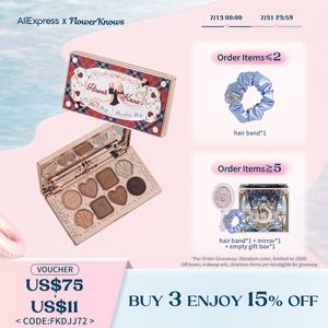 Eye Shadow Flower Knows Chocolate Wonder Shop Eyeshadow Palette 8 Color Makeup Cosmetics 230801