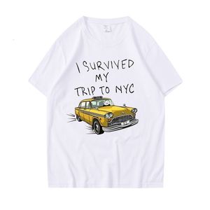 Women's TShirt Tom Holland Same Style Tees I Survived My Trip To NYC Print Tops Casual Streetwear Men Women Unisex Fashion T Shirt 230801