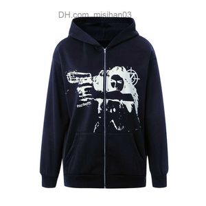 Męskie bluzy bluzy bluzy z bluzy z kapturem gorąca bluza bluza pullover swobodny anime nadruk męski gotycki sport sportowy super duży wygodny top Z230802