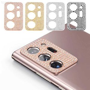 Obudowy telefonu komórkowego Bling Glitter Diamond Camera ProSector Protector dla Samsung Galaxy S20 S21 Plus Uwaga 20 Ultra S21+ ETUI Back Cover Akcesoria L230731