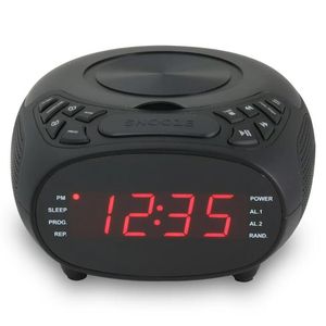 GPX CD AM FM Clock Radio مع شاشة واحدة 2 وإنذار مزدوج ، CC318B