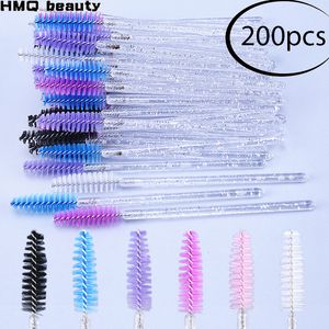 Makeup Tools 200Pcs Disposable Crystal Eyebrow Brush Brushes Mascara Eye Lashes Cosmetic Wand Eyelash 230801