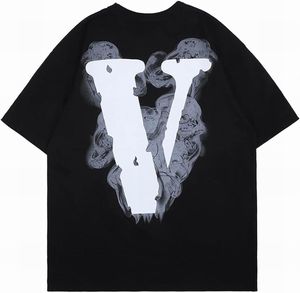 vlone pop smoke Cactus Pack T-shirt girocollo da uomo a maniche corte T-shirt grafiche con stampa lettera V T-shirt hip-hop in cotone T-shirt da uomo a maniche corte per il raffreddamento