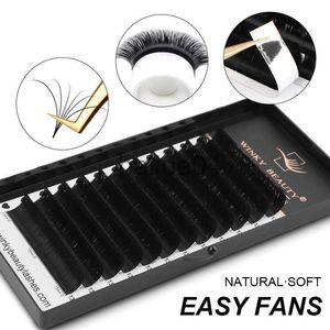 Easy Winky Beauty Lashes Extensions Fãs Falsa Flor Flowering Auto Fan Slashes Blooming Volume Cilios x0802