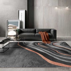 Carpets Geometric Dark Living Room Carpet Light Luxury High-End Coffee Table Rug Bedroom Sofa Resistant Home Non-slip Area Rug Floor Mat R230802