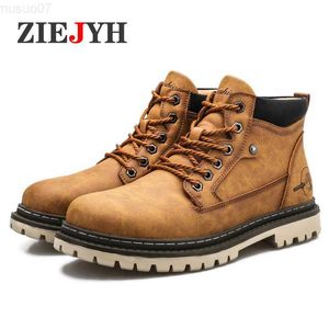 Buty jesienne zimowe mężczyźni buty wojskowe jakość specjalna taktyczna pustynia bojowa kostka armia armii robocze buty skórzane buty śnieżne mężczyźni L230802