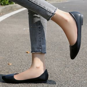 Dress Shoes Spring Autumn Woman Flats Pointed Toe Slip On Flat Ladies Ballet Boat Fashion Plus Size 3642 43 230801