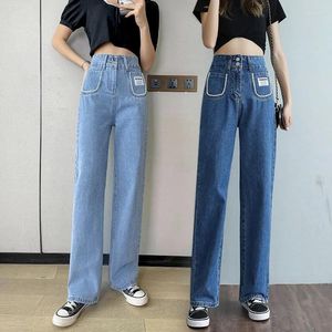 Frauen Jeans 2023 Vintage Frau Y2k Hosen Weibliche Kleidung Streetwear Koreanische Mode Denim Gerade Bein Hallo