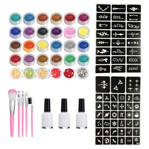 Body Glitter Tattoo Kit Bambini Ragazze Temporanee Per Tatuaggi 230801