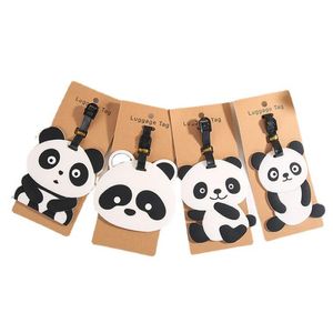 30 Stück Taschenteile PVC Cartoon Panda Drucke Reisegepäckanhänger Mix Style