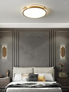 Lampki sufitowe Nowoczesne wyrafinowane akrylowe światło LED Wszystkie miedziane proste i modne lampę Dom dekoracyjny sypialnia Livi