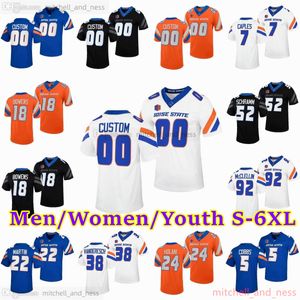 Benutzerdefinierte XS-6XL NCAA Boise State Football Jersey 22 Doug Martin 18 Billy Bowens 10 Taylen Green 7 Ezekiel Noa 5 Stefan Cobbs 4 Brett Rypien 27 Jay Ajayi 11 Kellen Moore Crowe