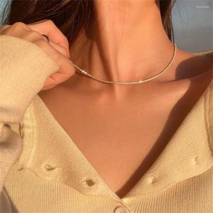 Chains 925 Sterling Silver Necklace Female Chain Without Pendant Clavicle Naked Galaxy Thin Stacked