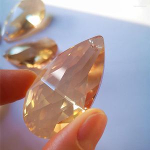 Kryształ żyrandolowy najwyższa jakość (darmowe pierścienie) 20pcs/działka 50 mm Champange K9 Wiselanty DIY Suncatchers Dekoracja choinki