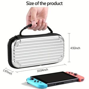 Portable Travel Pouch Bag With 10 Game Card Slots For Nintendo Switch OLED / Switch - Shockproof Protective Hard Shell Storage Bag For NS Console And Accessories