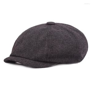 Berets Fashion Men Осень зимняя классическая шляпа Beret Male Coter Ivy Cap