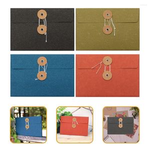 Gift Wrap Portfolio Postcard Envelopes Paper Pockets Multifunctional Vintage File Bags Convenient Storage School