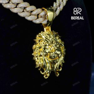Custom 3d Lion Real Solid Gold 10k 14k 18k Pendant Pass Diamond Tester Vvs Moissanite Iced Out Gold Pendant Yellow Gold Plated