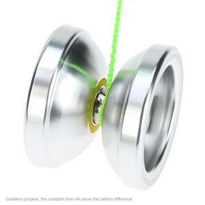 Yoyo Profesyonel Magic Yoyo T6 tepkisiz yoyos gökkuşağı alüminyum alaşım metal yoyo 8 top kk rulman çocuklar için ip ile rulman gümüş 230801