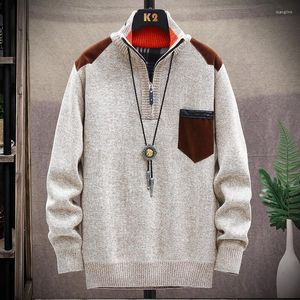 Мужские свитера 2023 Осень и зимняя классическая модная тенденция.