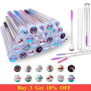 Makeup Tools återanvändbara ögonbrynsborströr engångs Mascara Wands Applicator Eyelash Brushes Tube med hartsborr för 230801