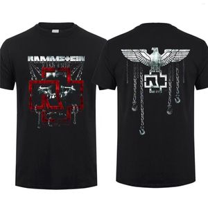 Мужские рубашки Tastian Tees Men Men Ramstein Tour 2023 Рубашка North America Black Vintage Двойная повседневная футбонка