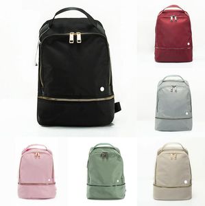 Bolsas Lulu para atividades ao ar livre de seis cores de alta qualidade Mochila escolar para estudantes Mochila feminina bolsa diagonal Novas mochilas leves com logotipo