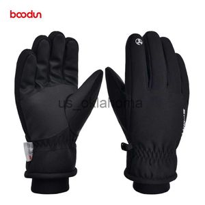 Ski Gloves Boodun Thermal Ski Gloves Men Women Winter Fleece Waterproof Warm Snowboard Snow Gloves 5 Fingers Touch Screen for Skiing Riding J230802