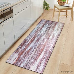 Carpets Modern Art Wood Grain Entrance Door Rug Living Room Kitchen Hallway Bedroom Bedside Long Strip Floor Mats Anti-slip Carpet R230802