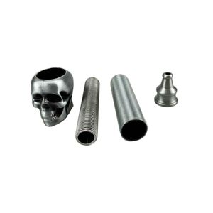 Fabrikverkauf Metallhandpfeifen Skelett Rauchbrenner Tabak Trockenkräuter Dabber Rig 8,5 cm Länge Totenkopfpfeife