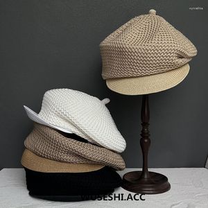 Berretti estivi in tessuto traspirante retrò versione coreana moda tendenza cuciture cappello Sboy cappelli da donna di nicchia personalizzati