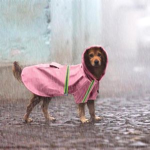 Hundebekleidung, wasserdicht, für Welpen, Haustier, Regenmantel, Mantel, Jacke, reflektierende Regenausrüstung, Kleidung für kleine, mittelgroße und große Hunde, Labrador, 4 Farben