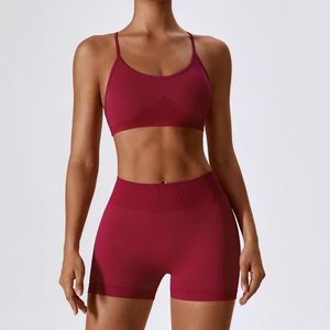 Active Sets Women Summer Sport Suit Gym Set Sexy Bra Seamless Shorts Workout Running Clothing Wear Athletic Yoga