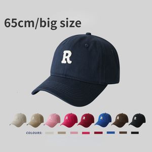 Bollkåpor stort huvud 6065 cm Big Size Baseball Cap Men Kvinnor Ins Letter Sport Par Böjt pappa unisex cricket grossist 230801