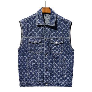 Men's Tank Top 23ss Trend Hot selling Denim sleeveless Jacket Fashion Cotton Denim vest Vest Casual trend Jeans vest Denim Hip Hop street wear